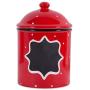 DII Medium Ceramic RED Canister Poka Dot Meduim