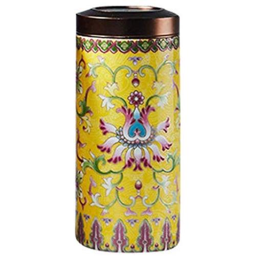 Keramikbehälter für Heimdekoration, handbemalter Keramiktopf, Teelichthalter, Kuchenbehälter mit versiegelter Deckel, Küchen-Nusshalter, dekorative Accessoires (Farbe: Gelb, Größe: B-140ml)