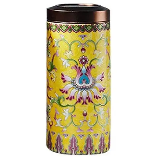 Pot en céramique décoratif peinte à la main pour gâteaux, thés et noix - Récipient de rangement avec couvercle étanche (Jaune, Taille : B - 140ml) Pot en céramique décoratif peinte à la main pour gâteaux, thés et noix - Récipient de rangement avec couvercle étanche (Jaune, Taille : B - 140ml)