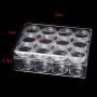 HEALLILY 1 PC 12 Grids Storage Box Set Dustproof Transparent Desktop Organizer Container Paint Medicine Jewelry Display Case