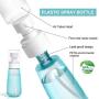 Henscoqi 6 packs Empty Spray Bottles, Fine Mist Spray Bottles 3.4oz/100ml Travel Bottles Containers Set Spray Bottle Accessoires Refillable Bottles, Clear Mini Travel Small Bottles for Kids and Adults