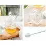 Acryl Klar Honig Glas Auslaufsicherheitsbehälter für Gewürze, Saft, Marmelade, Honig mit Strohhalme und Deckel – von HUDITOOLS – 1 Stück