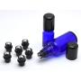 3PCS 30ml/1oz Empty Refillable Blue Glass Essential Oil Roll-On Bottles Roller Vial Holder Jar Pot with Stainless Steel Roller Ball Cosmetic Container for Perfume Aromatherapy Medicine Oil