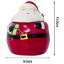 UPKOCH Cute Salt Pepper Jar Santa Claus Ceramic Container Christmas Decor Kitchenware (Santa Claus with Gift in Hand)