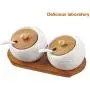 Poterie Moderne en Porcelaine DUDDP : Ensemble de Rangement, Couvercle en Bambou, Cuillère Céramique, Plateau en Bambou – Idéal pour Sucre, Thé, Café, Épices – Pot à Cruet Parfait pour Votre Maison Poterie Moderne en Porcelaine DUDDP : Ensemble de Rangement, Couvercle en Bambou, Cuillère Céramique, Plateau en Bambou – Idéal pour Sucre, Thé, Café, Épices – Pot à Cruet Parfait pour Votre Maison