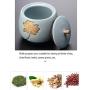 Keramik Home Decor Behältnis mit Deckel für Hotelzimmer Dekoration, Keramikbehälter als Geschäftspuzzle und dekorative Accessoires (Farbe: Natur, Größe: 111115cm)