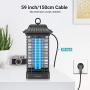 Sahara Sailor Mosquito Zappers with Metal Housing, Outdoor Rainproof Insect Killer, Mosquito lamp, Light-Emitting Flying Insect Trap (Square)