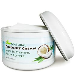 Coconut Oil Body Butter for Stretchmarks & Scars - Natural Skin Care for Women & Men - Anti Aging Cream Moisturizer for Dry & Sensitive Skin - Vitamin E Skin Tightening Cream - Anti-Wrinkle Treatment