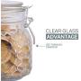 Cookie Jar - Glass Canister for the Kitchen by PureLife - Durable Airtight Lids & Resistant Storage Jar - Perfect for Keeping your Food Fresh & Organized in the Pantry - 1 Pc of 25oz