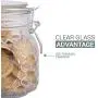 Glas-Gläsernisches Dose/Cookie Jar – Küchenbehälter von PureLife – Langlebige, luftdichte Deckel & widerstandsfähige Lagerbox – Ideal zum Aufbewahren von Lebensmitteln und zur Organisation im Vorratsschrank – 1 Stück à 700 ml
