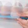 Container Egg Storage - Portable 10 Grid Plastic Egg Crisper Case Egg Container Egg Storage Box Food Crisper Organizer Kitchen Gadgets