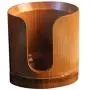 Natural Bamboo Tea Cup Holder Kitchen Storage Canister Tea Ceremony Supplies - Brown, S