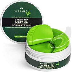 Green Tea Matcha Eye Mask by SUPRANCE - Under Eye Patches Treatment for Dark Circles, Eye Bags, Puffiness - Anti-Wrinkle With Hyaluronic Acid and Collagen - 30 Pairs/60 Pcs.