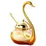 TNKML (Golden) Glass Seasoning Jar Seasoning Container Seasoning Glass Jar Pepper Coffee Storage Tank Swan Rack Spice Container