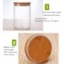 Kitchen Food Storage Jar Airtight Food Storage Storage Jar PACK OF 2， Transparent Borosilicate Glass Jar Bamboo Wood Lid Tea Can (pack Of 2) 1200ml