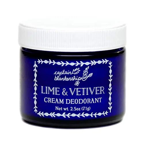 Captain Blankenship Zitronen & Vetiver Cremens Deodorant, Für Männer oder Frauen, Organisch, Aluminiumfrei, Parabenerfrei, 79 ml Glasflasche