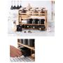 QETU Ceramic Spice Jars Containers Suit, Pepper, Salt, Chili Tank Containers with Lids, Three-Tier Kitchen Sealed jar Storage Rack