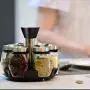 1 Set Glass Spice Jar Rotating Seasoning Box Salt Sugar Pepper Shaker Condiments Storage Bottle Holder Kitchen Gadget 1 Set Glass Spice Jar Rotating Seasoning Box Salt Sugar Pepper Shaker Condiments Storage Bottle Holder Kitchen Gadget