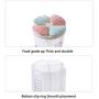 Homespace 3 Pack Food Storage Containers with Lid, Petal Sealed Tank Dry Goods Food Storage Box Household Transparent Plastic Kitchen Grains Sealed Storage Jar
