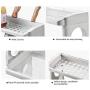Zhuohong Kitchen Nordic Double-Layer Racks 2 Layer Seasoning Rack Spice Jar Plastic Finishing Storage Rack