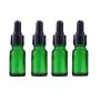 4Pcs 15ml Green Glass Bottles With Glass Eye Droppers Empty Refillable Essential Oil Glass Dropper Bottle Portable Makeup Sample Storage Container Jar For Essential Oil Aromatherapy