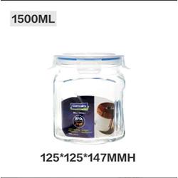 YL LY Imported Glass Storage Jar Candy Honey Lemon Sealed Cans Kitchen Household Food Cans Ip591 (1500Ml)