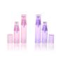 6 PCS 5ML 0.17OZ Purple Plastic Airless Vacuum Pump Bottles Refillable Empty Press Container with Clear Cap Mini Portable Lotion Cream Jar Emulsion Vials Cosmetic Sample Dispense for Travel