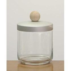 Italo Ottinetti Glass Jar Alluminium Lid Wooden Knob 0.75 Litre Aluminium, Metallic, One Size