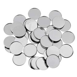 Healthcom 50 Pcs 36.5mm Empty Round Metal Tin Palette Pans Magnetic Makeup Palette Refillable Container for Cosmetic Eyeshadow Blush Lipstick Organizer Cosmetics Eyeshdow Blush Foundation Container