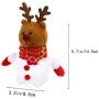 NUOBESTY 3pcs Christmas Candy Jar Food Storage Container Christmas Reindeer Elk Clear Plastic Gift Bottle Holder Container Box Xmas Holiday Party Decoration Ornament