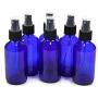 6Pcs 1oz/2oz 30ml/50ml Blue Plastic Bottle with Black Fine Mist Sprayers Essential oil Perfume Container for Home and Travel Use (50ml)