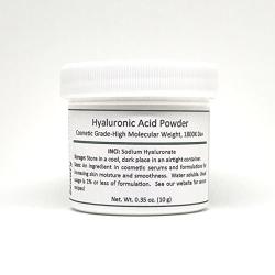 Pure Hyaluronic Acid Serum Powder (High Molecular Weight Sodium Hyaluronate). Cosmetic Grade, Popular Hydrating Ingredient For Homemade Serums & Other Skin Care Products. 10 grams