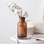 Scandinavian Gray Glass Storage Jar Nordic Chic Dry Flower Brown Bottle European Minimalist Desk Decoration Organizer Vase,4