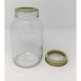 Quart 32 oz Mayo Glass Jar with Gold 2 piece lid by Richards Packaging 12 Pack