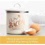 47417 Enamel on Steel Bacon Grease Can/Bacon Grease Container - 4 Inch, White (Pack of 2)