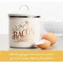 47417 Enamel on Steel Bacon Grease Can/Bacon Grease Container - 4 Inch, White (Pack of 2) 47417 Enamel on Steel Bacon Grease Can/Bacon Grease Container - 4 Inch, White (Pack of 2)