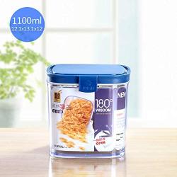 Tree House Sealed Milk Powder can, Clear Food canisters Plastic Storage Jars Square Box Pack of 3-G 1100mlx3