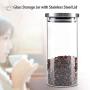 Jar Glass Storage - 1000ml Glass Storage Jar Stainless Steel Lid Coffee Beans Container Glass for Coffee Beans Food Container