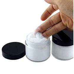 6PCS 30ml Airtight Acrylic Round Transparent Jars With Black Lids For Face Creams Make Up Cosmetics Lip Balms Samples Ointments Beauty Skin Care Products