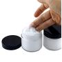 6PCS 30ml Airtight Acrylic Round Transparent Jars With Black Lids For Face Creams Make Up Cosmetics Lip Balms Samples Ointments Beauty Skin Care Products