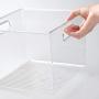 mDesign Plastic Food Storage Container Bin with Handles - for Kitchen, Pantry, Cabinet, Fridge/Freezer - Large Organizer for Snacks, Produce, Vegetables, Pasta - BPA Free, 10" Square, 8 Pack - Clear