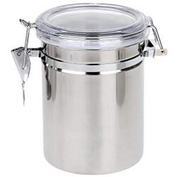 Stainless Steel Coffee Tea Candy Beans Milk Powder Food Sealed Cans Pots Storage Spice Jars with Transparent Covers 4pcs/pack