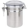 Stainless Steel Coffee Tea Candy Beans Milk Powder Food Sealed Cans Pots Storage Spice Jars with Transparent Covers 4pcs/pack
