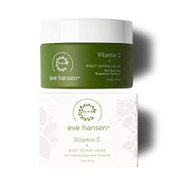 Eve Hansen Dermatologist Tested Vitamin C Face Cream | Premium Hypoallergenic Moisturizer | Fragrance Free Anti-Aging Night Cream for Dark Circles, Fine Lines, and Acne Scars | 1.7 oz