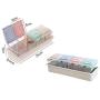 DUDDP Storage Spice lar set Spice jars containers Seasoning Container Seasoning Storage Box Wheat Straw with Spoon 4-Compartment Spice Box Storage Container Condiment Jars for Spice