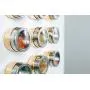 Bouteilles de Spices Magnétiques Nellam – Organisateur de Rangement de Cuisine, Étagère de Panier, Boîtes Hermétiques en Inox pour Empiler sur le Frigo (Set de 24 PCS - Or)