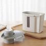 Kitchen Storage 1.5L Buckle Square Rice Container Grains Food Container For Kitchen Hd1716 Pink/Blue S,2585496