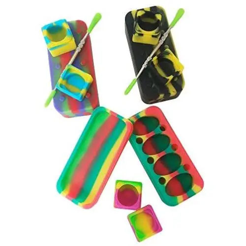 Contenants en Silicone SZBS 9ml + 75ml Assortis, Idéal pour Stockage Huile de Précision, Cire, Concentrés - Avec Tige Métallique (10). Contenants en Silicone SZBS 9ml + 75ml Assortis, Idéal pour Stockage Huile de Précision, Cire, Concentrés - Avec Tige Métallique (10).
