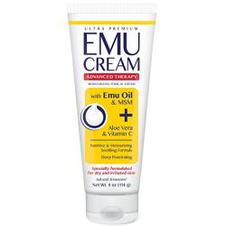 Natural Treasures Emu Oil Topical Cream - Specially Formulated for Dry and Irritated Skin (4 Ounces)