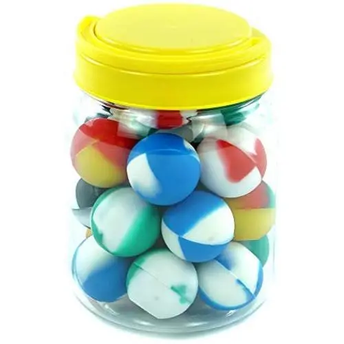 YHSWE 25er Set Mini Ball Silikonbehälter Antihaft-Wachs 5,6ml Öl Küchen Mehrzweck-Behälter Bunt (Zufällige Farben)